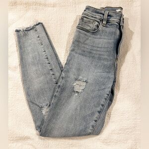 PacSun Light Wash High-rise Distressed Skinny Jeans